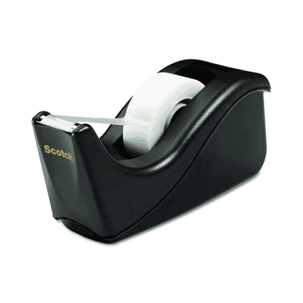 Scotch Value Desktop Tape Dispenser 1 inch Two Tone Black