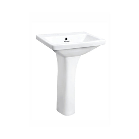 Parryware Qube X Basin With Long Pedestal White C847N46 