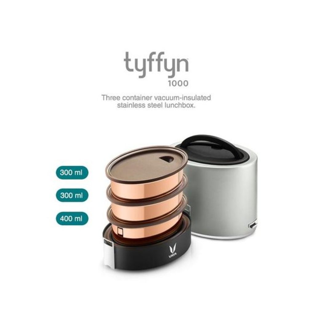 Vaya Tyffyn Silver Lunch box 1000ml