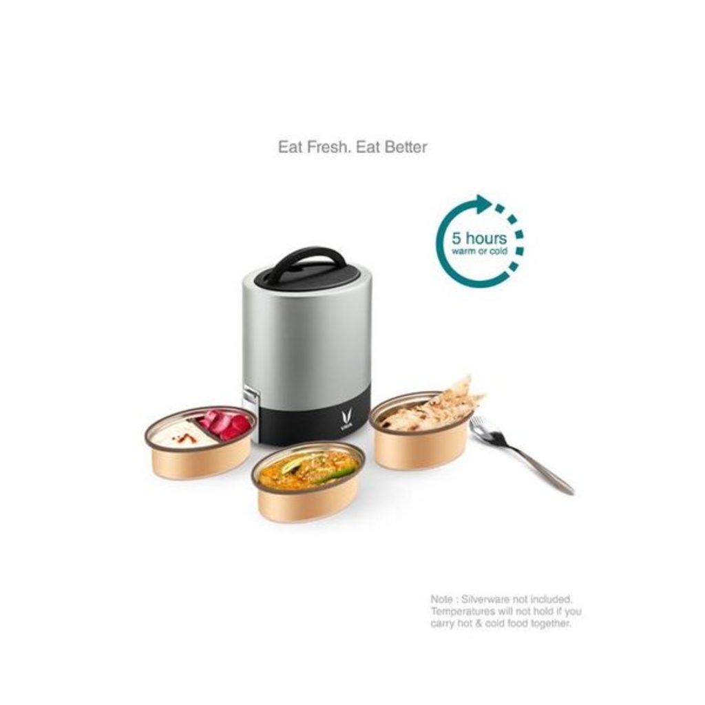Vaya Tyffyn Silver Lunch box 1000ml