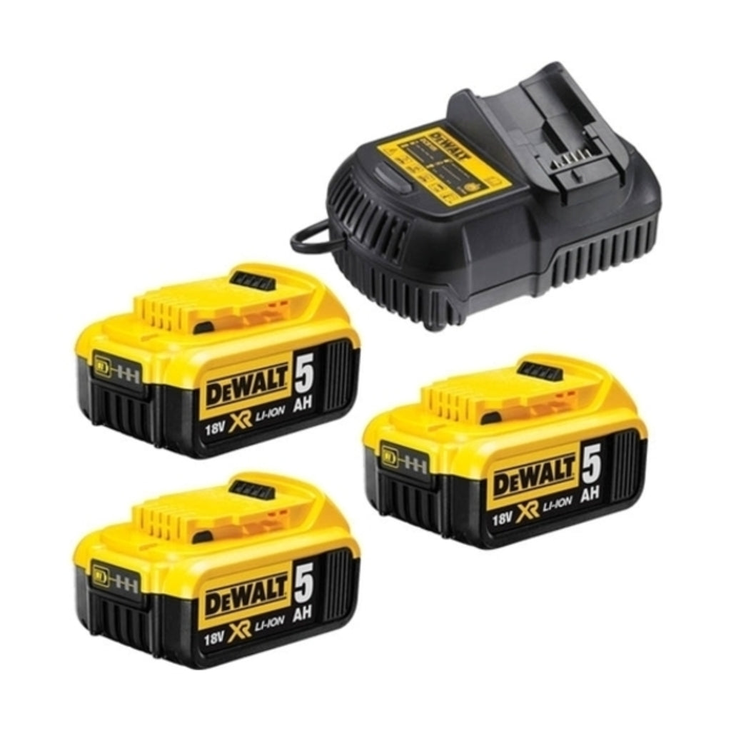 Dewalt XR Charger + 3 x 5.0Ah Battery DCB115P3