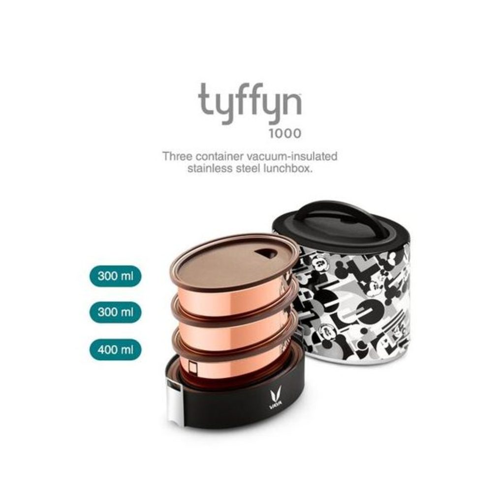 Vaya Tyffyn Mickey Grey Lunch Box 1000ml