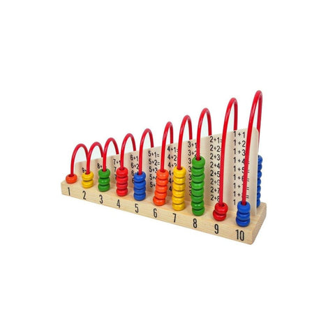 Trinkets & More Wooden Double-Sided Calculation Shelf Abacus with Counting Addition Subtraction Maths Toy(Multicolour) 