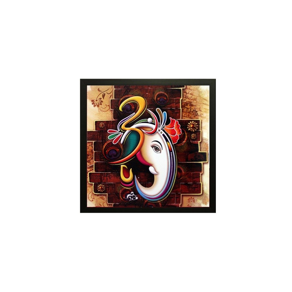 SAF Special Effect Textured Ganesha Painting 30 cm x 3 cm x 30 cm SANFO89