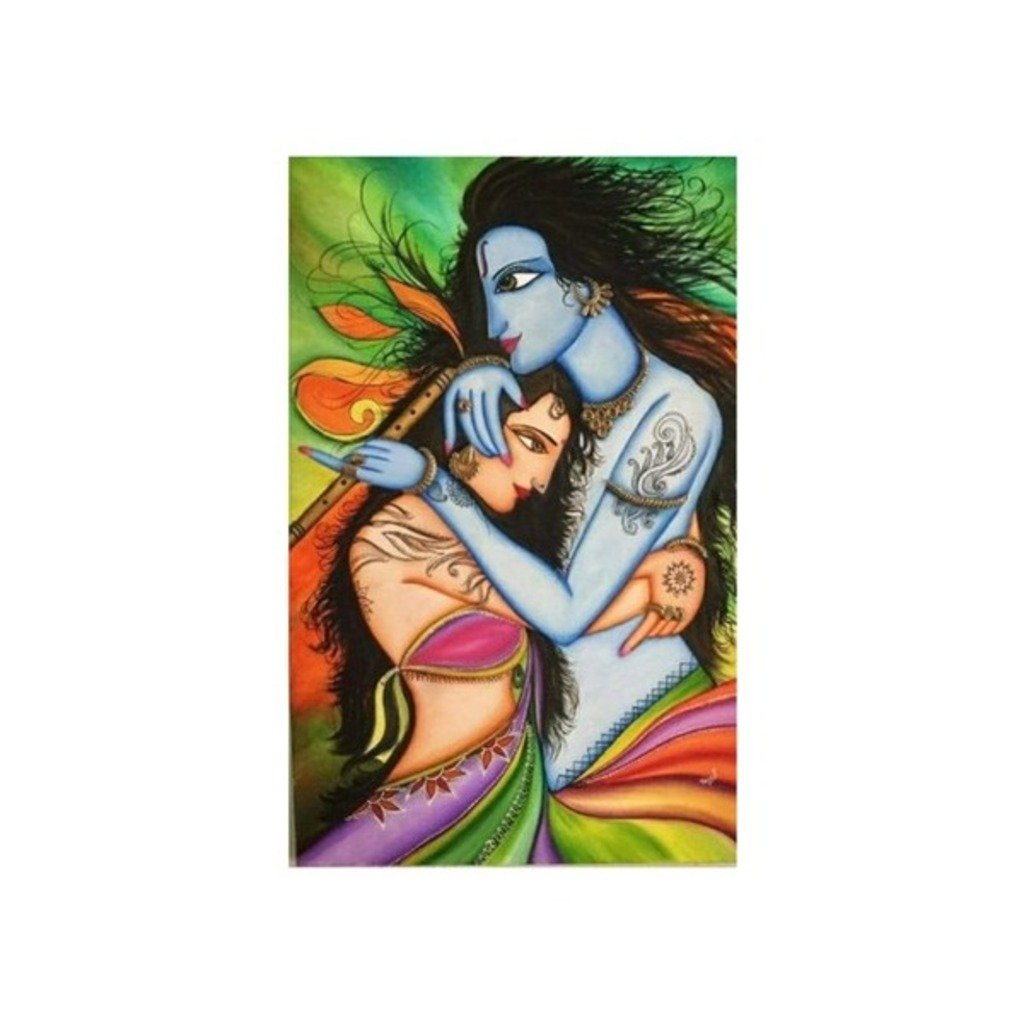 UDF 2ftx3ft Canvas oil painting Radha krishna
