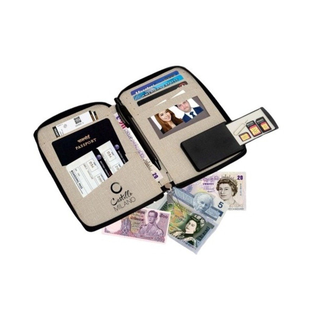 UDF Feather Touch All in 1 Passport Holder (M) with Satin Pen and Leather Finish Gift Box SCGH01