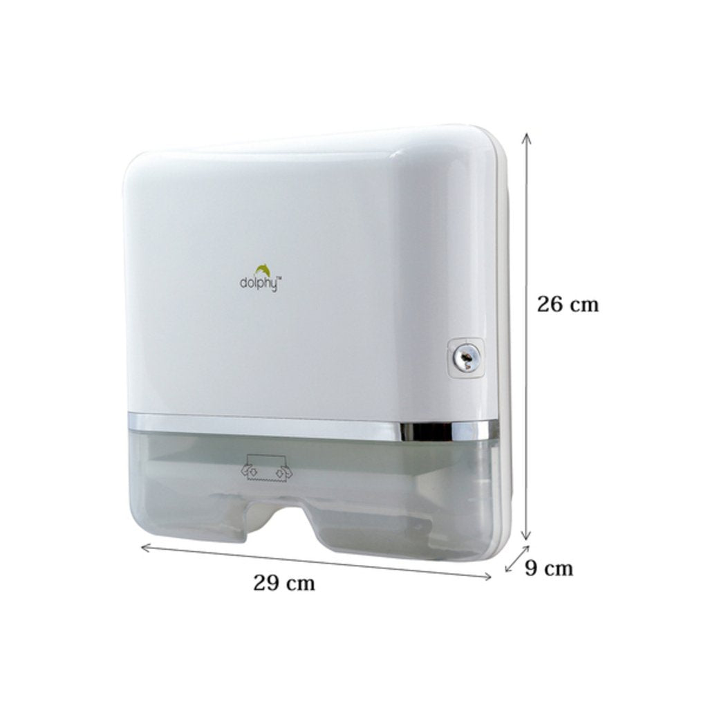 Dolphy Multifold Mini Hand Towel Paper Dispenser White DPDR0004