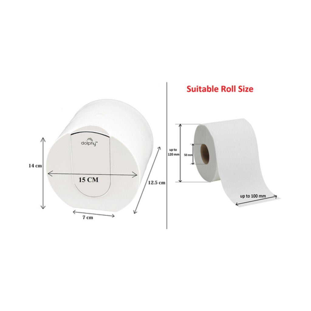 Dolphy ABS Plastic Wall Mounted Small Toilet Paper Dispenser DTPR0001
