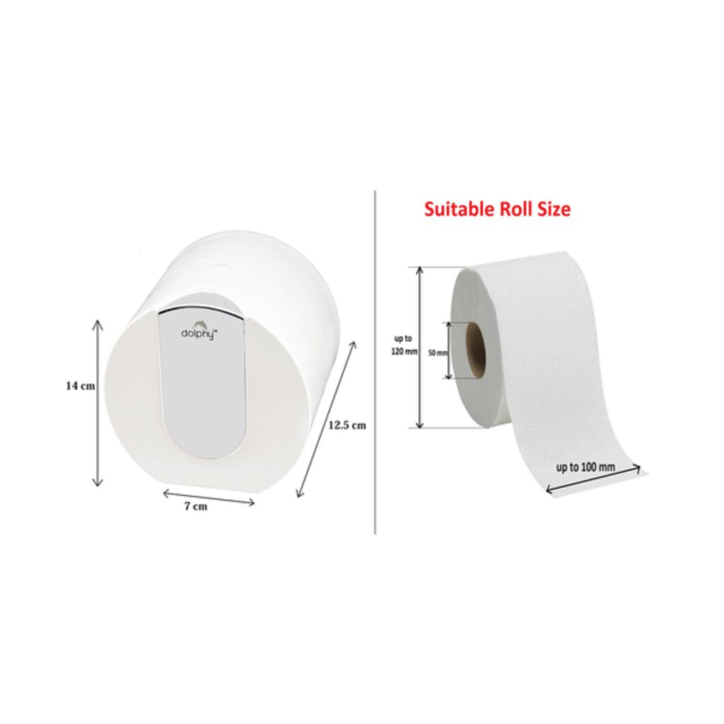 Dolphy ABS Plastic Wall Mounted Small Toilet Paper Dispenser DTPR0002