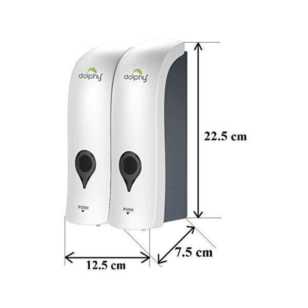 Dolphy ABS Soap Dispenser Set of 2  white DSDR0088