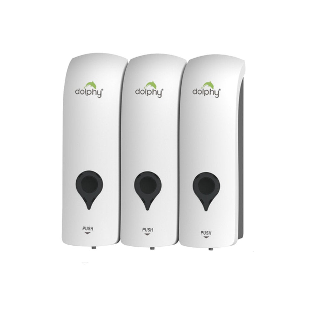 Dolphy ABS Soap Dispenser Set of 3  White DSDR0089