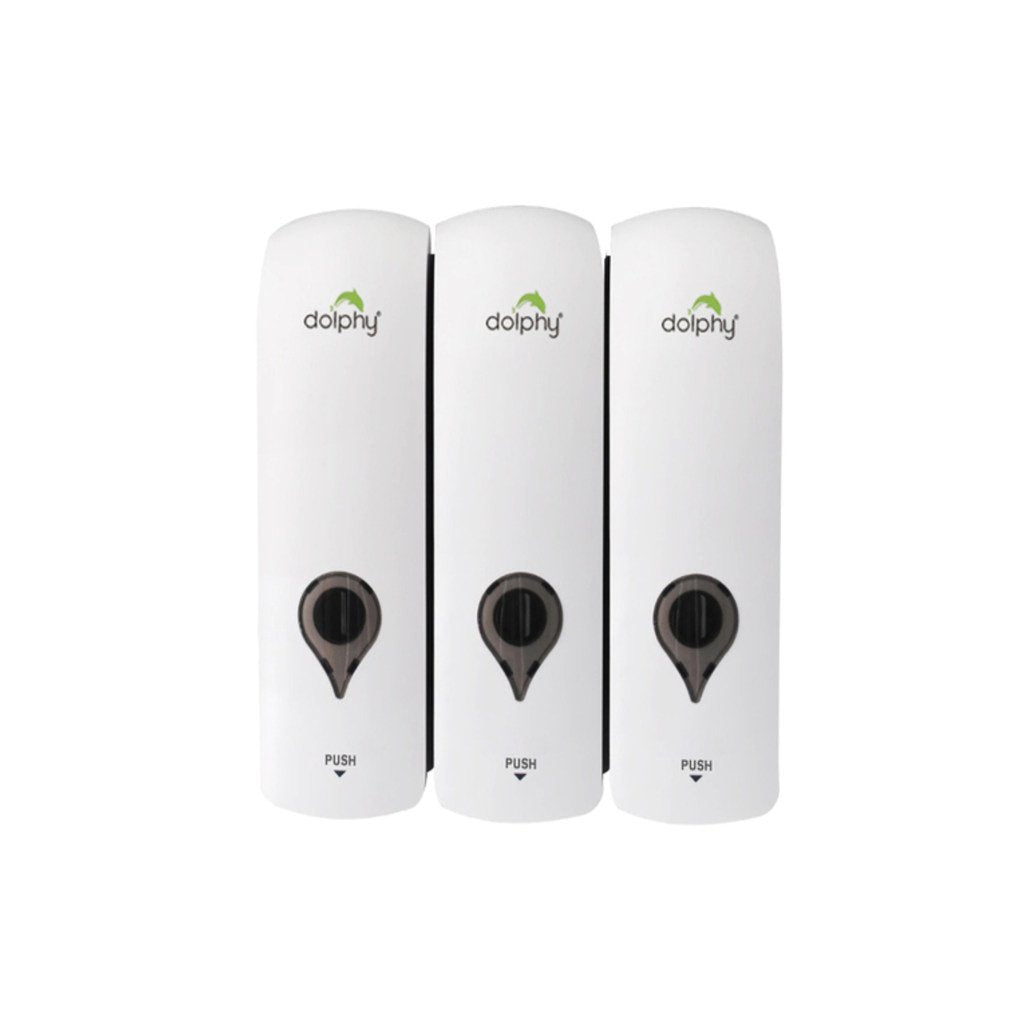 Dolphy ABS Soap Dispenser Set of 3  White DSDR0089