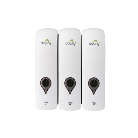 Dolphy ABS Soap Dispenser Set of 3  White DSDR0089 