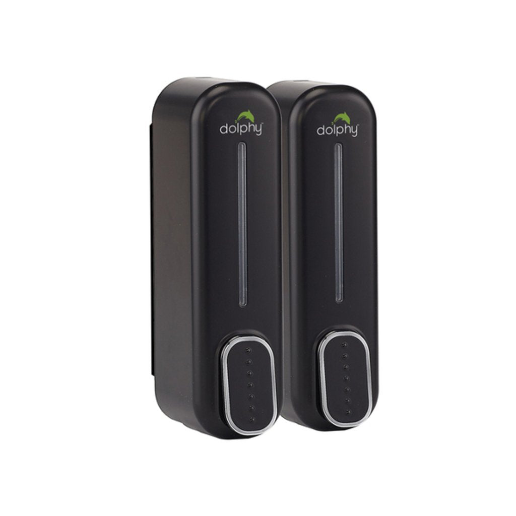 Dolphy ABS Soap Dispenser Set of 2 Black DSDR0020
