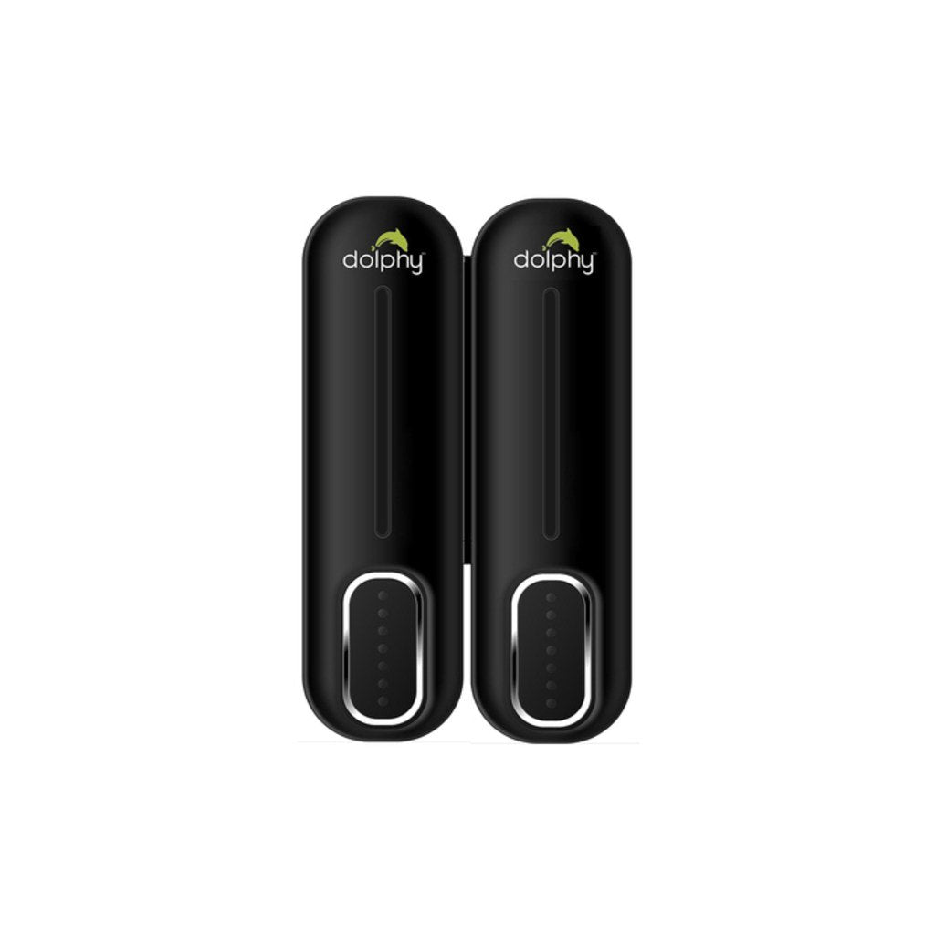 Dolphy ABS Soap Dispenser Set of 2 Black DSDR0020