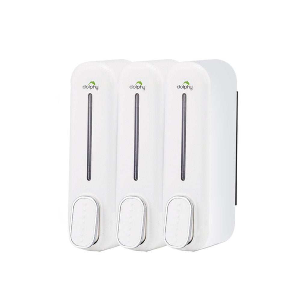 Dolphy Manual ABS Soap Dispenser  350ml Set of 3  DSDR0044