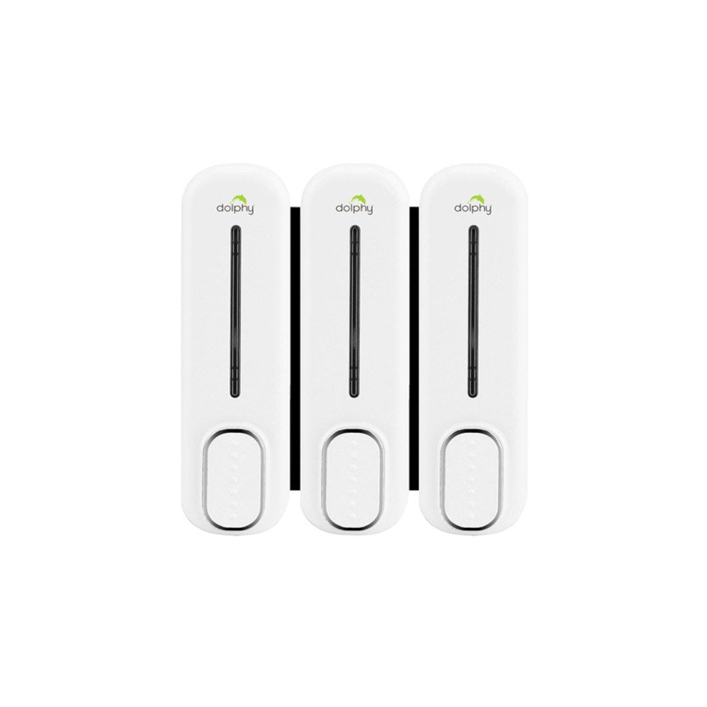 Dolphy Manual ABS Soap Dispenser  350ml Set of 3  DSDR0044