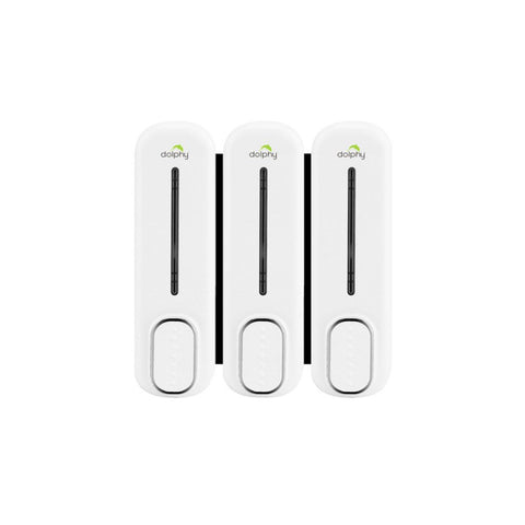 Dolphy Manual ABS Soap Dispenser  350ml Set of 3  DSDR0044 