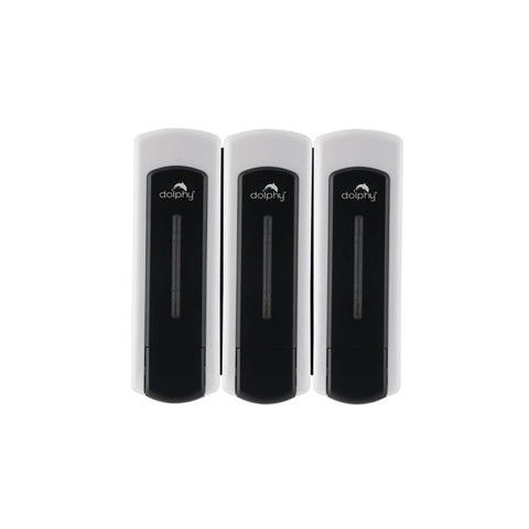Dolphy ABS Soap Dispenser Set of 3  Black DSDR0060 