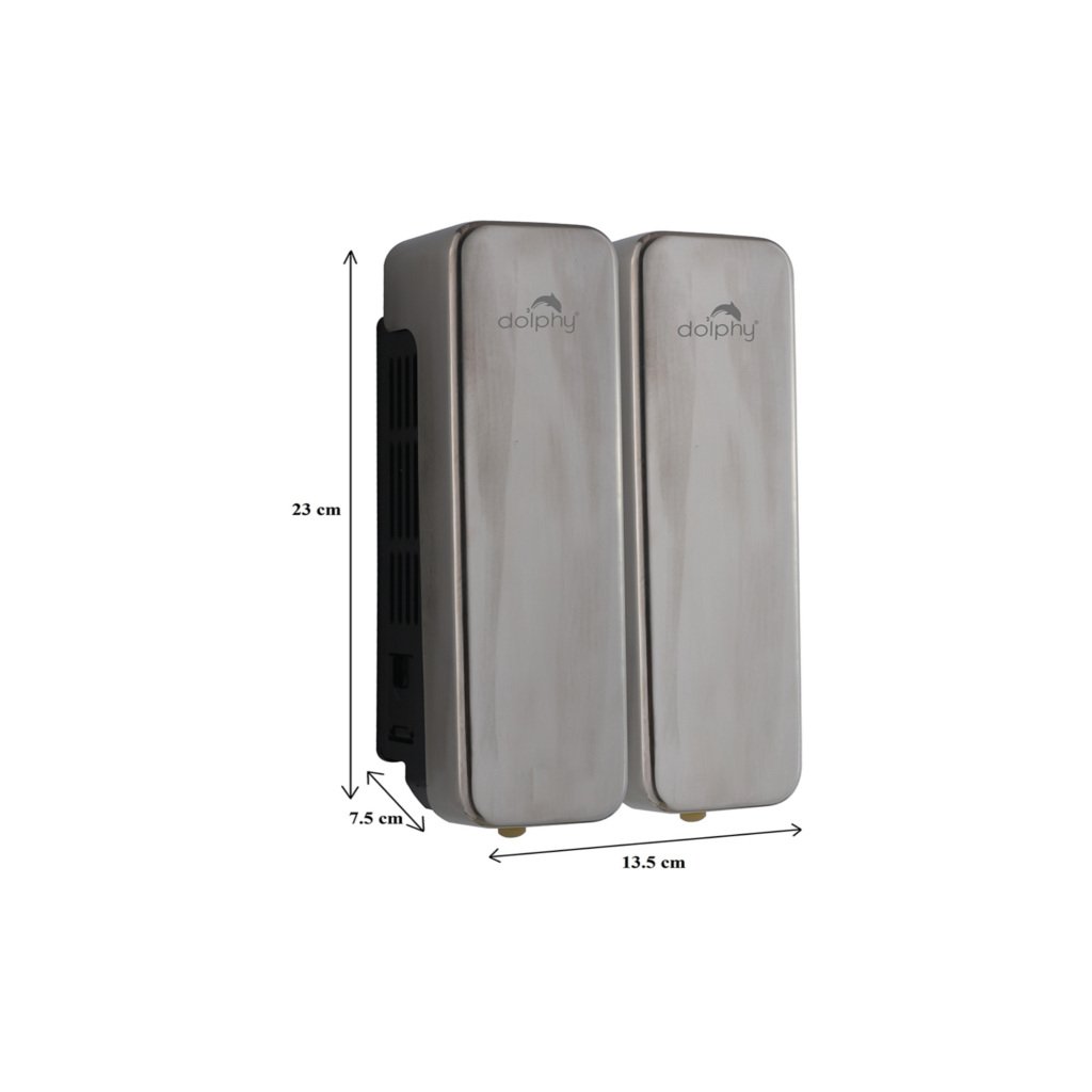 Dolphy ABS +SS Soap Dispenser Set Of 2 DSDR0063