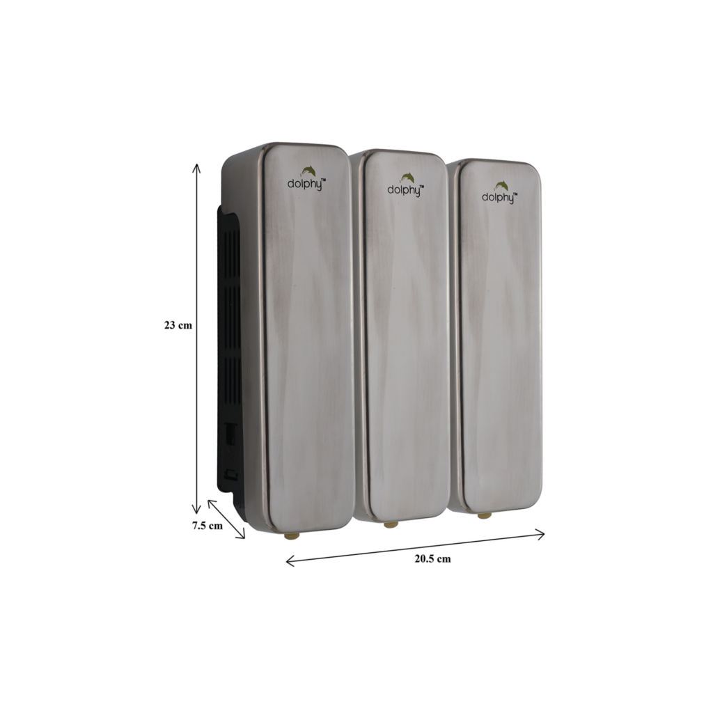 Dolphy ABS +SS Soap Dispenser Set of 3 DSDR0064