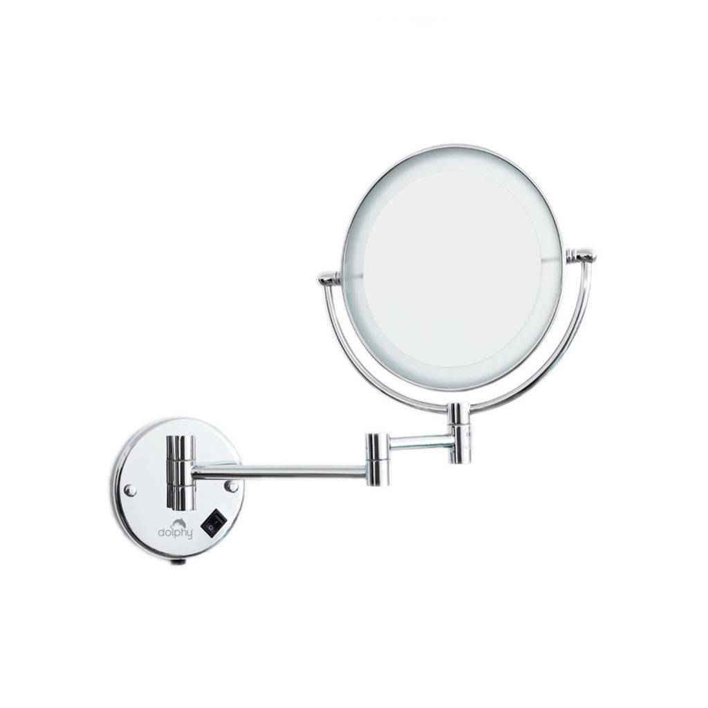 Dolphy Dual Side 5X and 1X Yellow LED Magnifying Mirror DMMR0036