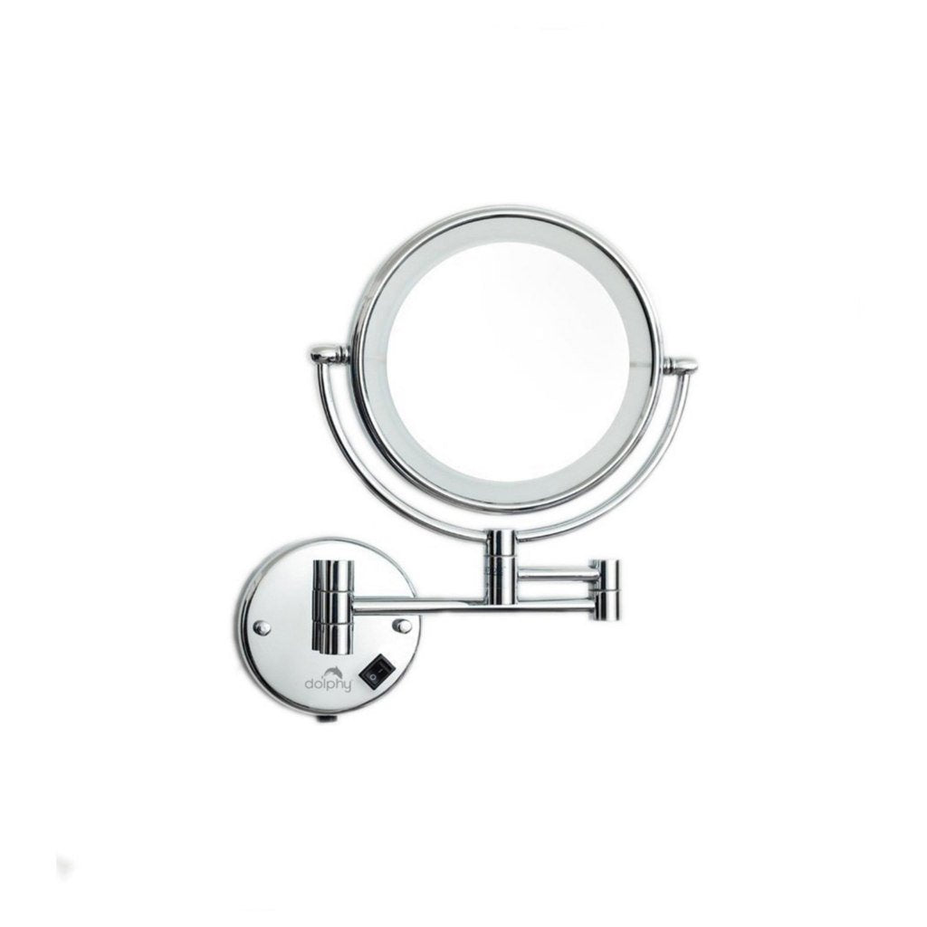 Dolphy Dual Side 5X and 1X Yellow LED Magnifying Mirror DMMR0036