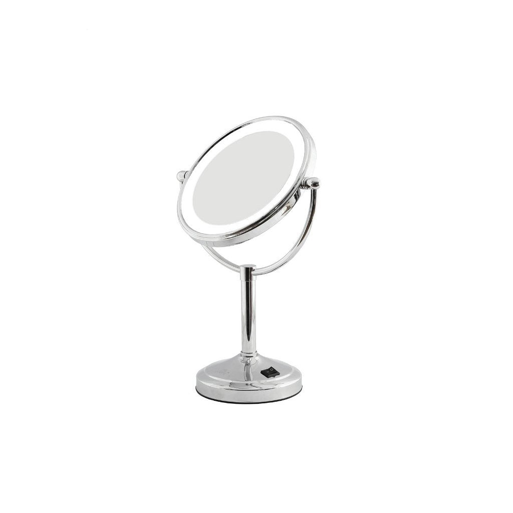 Dolphy Dual Side 5x LED Magnifying Mirror 8inch Silver DMMR0024