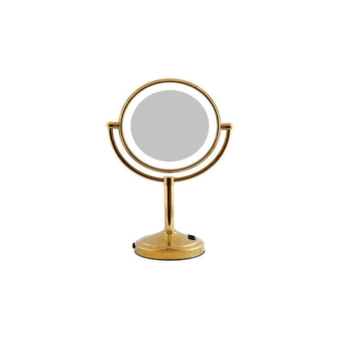 Dolphy Table Top Dual Side LED 5x Magnifying Mirror Gold DMMR0026 