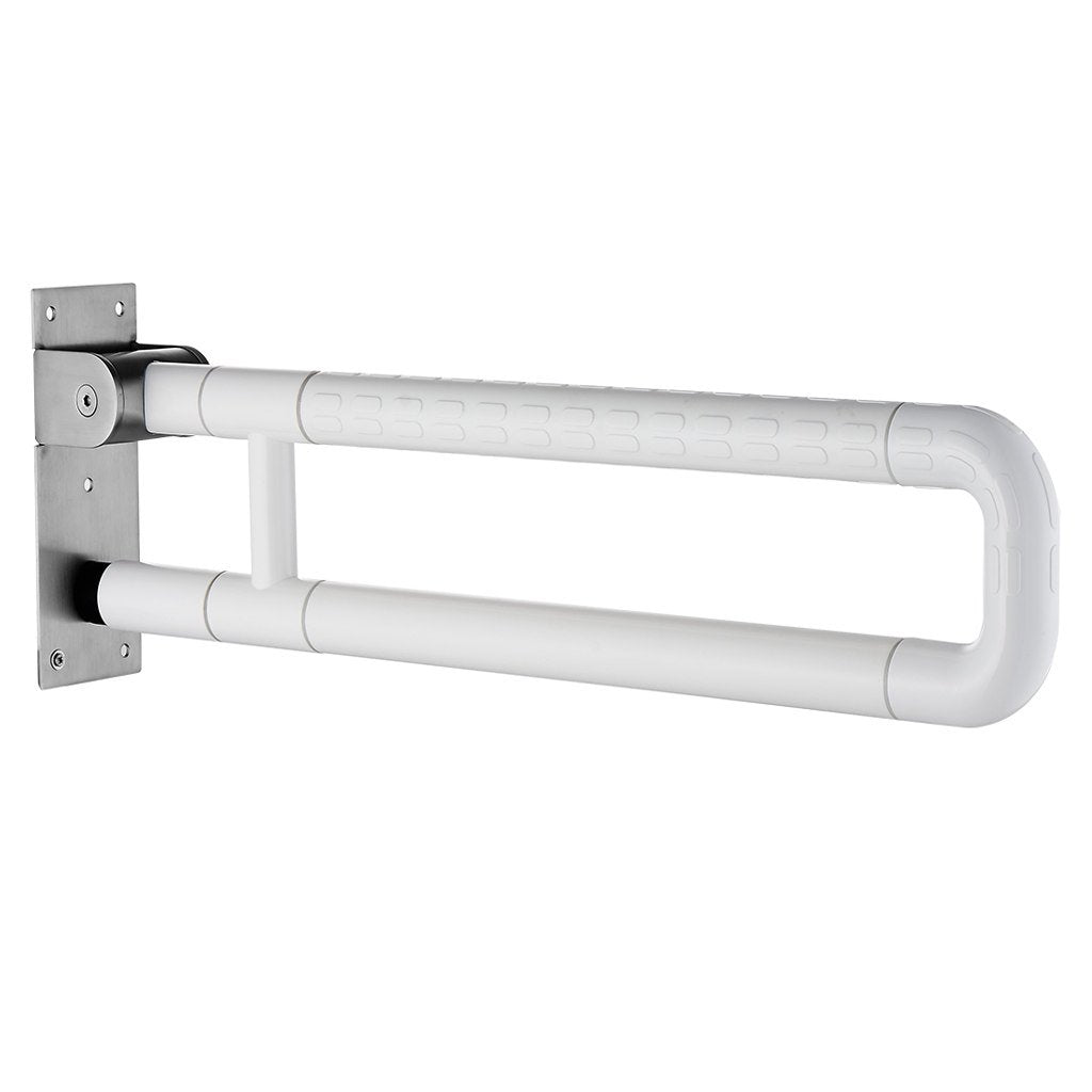 Dolphy 304 SS Tube Coated With Nylon Foldable WC Handicap Grab Bar DHGB0002