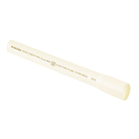 Anchor MMS Socket Type Rigid PVC Conduit Pipe 25mm Ivory CP25SMIV 